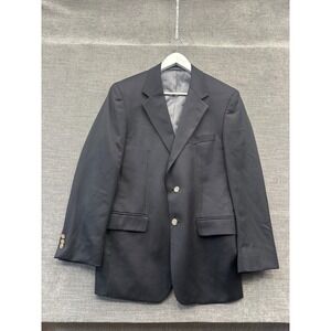 Petrocelli Victor Blazer Jacket Mens Gray Wool Notched Lapel Single Breasted